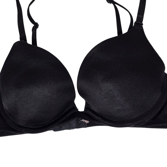 Victoria's Secret Body by Victoria Black Underwire Push Up Cup Satin Bra 34B - Picture 2 of 5